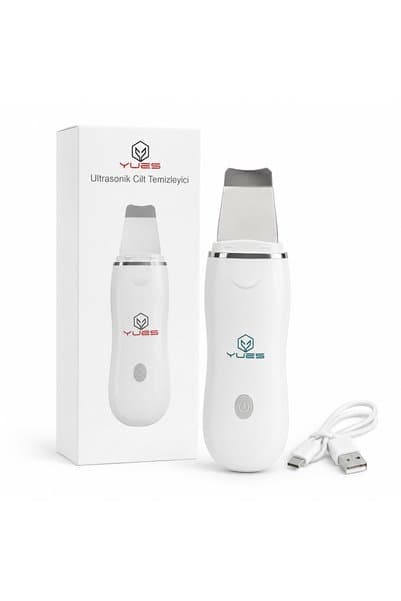 YUES Ultrasonik Yüz Temizleme Spatulası, 24.000 Titreşim, Siyah Nokta & Gözenek Temizleyici, Şarjlı, Paslanmaz Uç