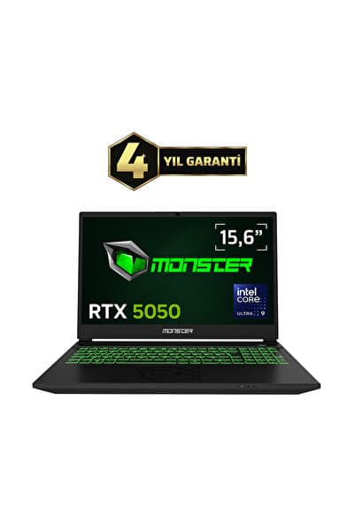 MONSTER Abra A5 V22.3.4 Intel Core Ultra 9 185H 16 GB RAM 1 TB SSD 8 GB RTX 5050 FreeDOS 15,6" FHD 144 Hz