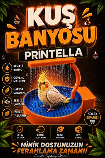 PRİNTELLA USB Bağlantılı 3W Otomatik Kuş Duşu ve Banyo İstasyonu