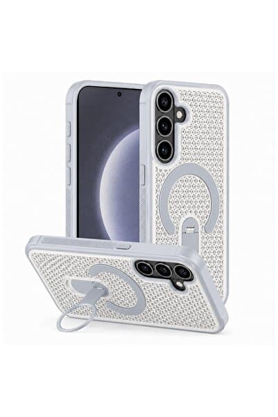 Zebana Samsung Galaxy S26 Uyumlu Kılıf CoolRing M-Safe Silikon Kılıf Gri