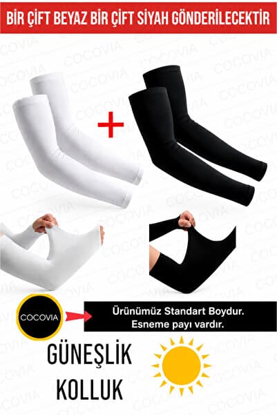 CocoVia Motosiklet/bisiklet Güneşlik Kolluk Koruyucu- Kol Çorabı-Sıkılaştırma-motorcu Kolluğu Motor Kolluk Tenis Spor Kolluk ( 2 Çift )