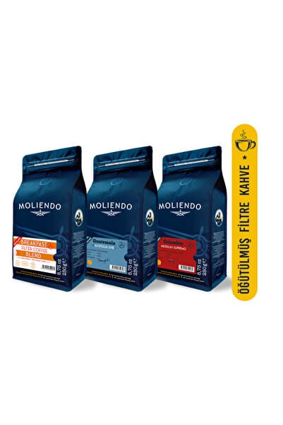 Moliendo Popüler Filtre Kahve Avantaj Paketi (Öğütülmüş Filtre Kahve) 3*250 g