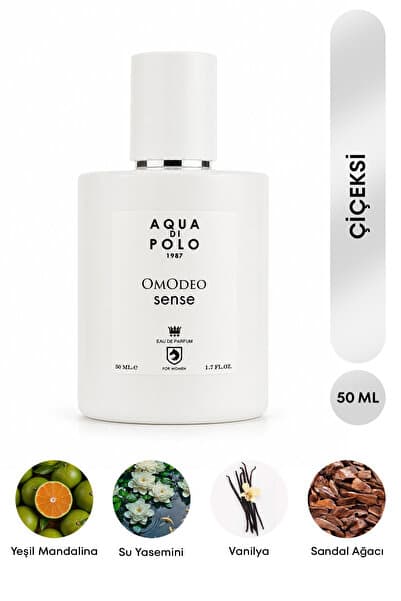 Aqua Di Polo 1987 Omodeo Sense EDP Kadın Parfüm 50ml| Çiçeksi| Mandalina, Yasemin, Zencefil Çiçeği, Vanilya, Sandal