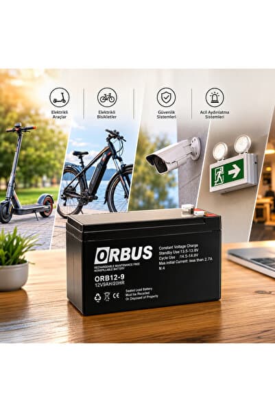 Genel Markalar 12V 9Ah Kuru Akü 12 Volt 9 Amper Bakımsız Akü