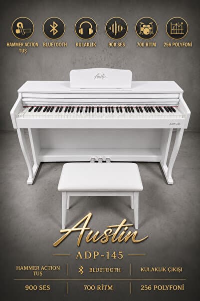 AUSTIN ADP-145 Digital Piyano TAbure Kulaklik Dahil
