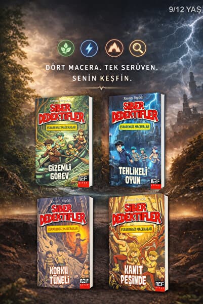 Nef Kitap Siber Dedektifler Seti (4 Kitap): 9-12 Yaş İçin Eğitici ve Macera Dolu İnternet Rehberi
