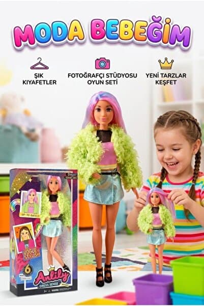 Tıfıl Toys Anlily Dress Sense Moda Bebeği - Şık Kıyafetli ve Aksesuarlı Fonksiyonel Oyuncak Bebek