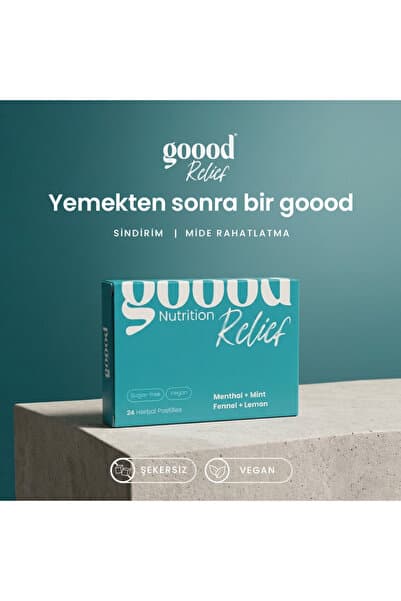Goood Nutrition Goood Relief Sindirim Destekleyici Bitkisel 24'lü Pastil (Mide Rahatlatıcı & Şişkinlik Karşıtı)