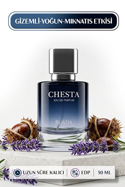 RUADA Chesta Erkek Parfüm 50 ML – Baharatlı, Odunsu Notalı Kalıcı EDP Parfüm