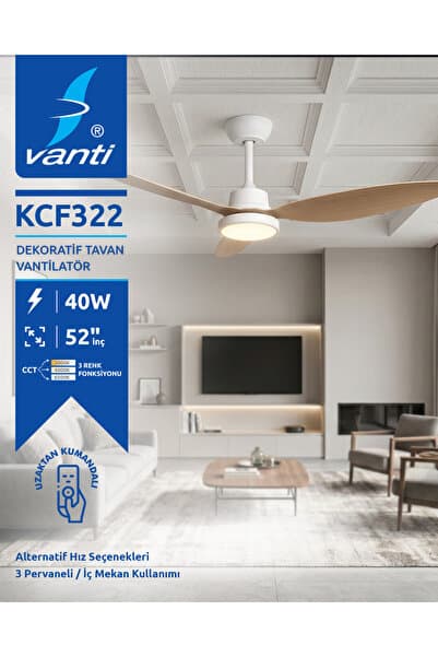 Vanti KCF322 70W 52 INCH CEILING FAN ACIK AHSAP