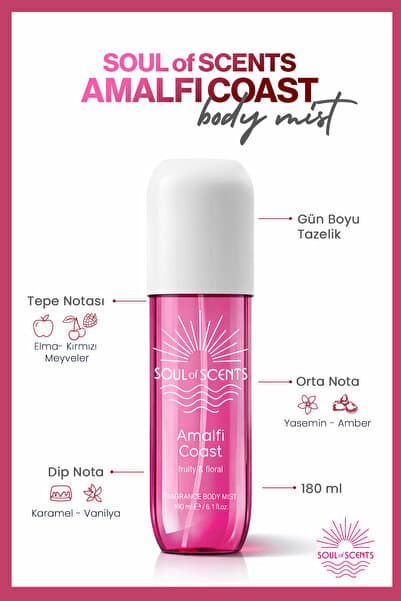 Soul of Scents Amalfi Coast Fruity & Floral Body Mist 180 ml