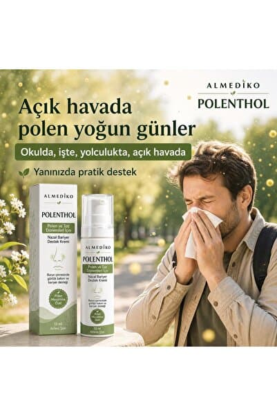 ALMEDİKO Polenthol Nazal Bariyer Destek Kremi (Polen ve Toz Dönemleri İçin )
