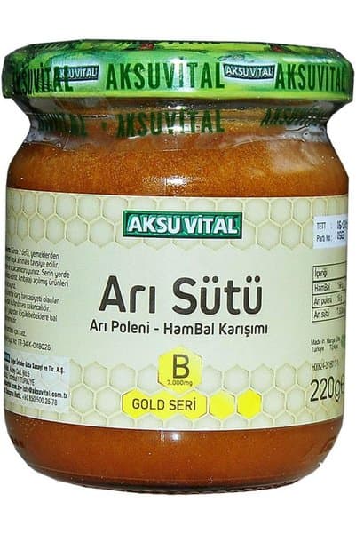 Yıldızan zkra shop Aksu B Vitaminli Ham Bal Polen Karışımı Çocuk Arı Sütü 7.000 mg 1053162