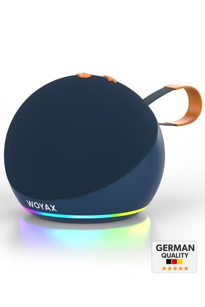 Woyax Bluetooth Hoparlör 15W Kablosuz Küre Speaker Güçlü Ses Yüksek Bass Taşınabilir Ses Bombası USB TWS Adaptif RGB Led