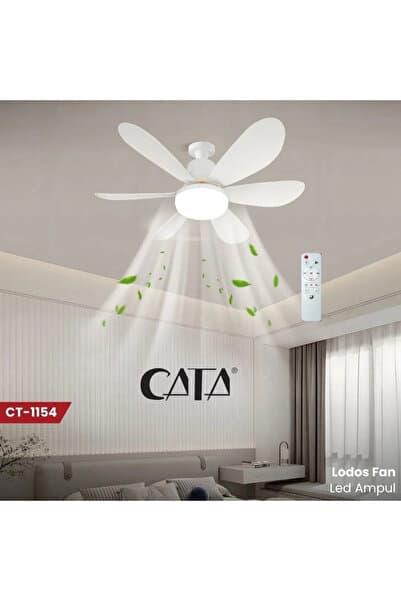 Cata Lodos Fan LED 62W Kumandalı Işıklı Vantilatör Tavana Monteli CT-1154 Duylu Değildir
