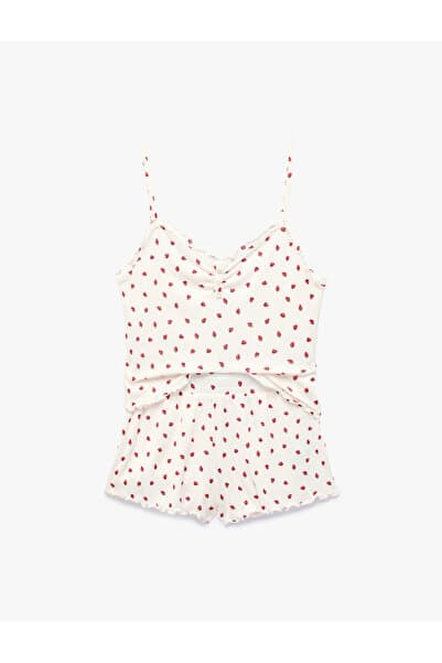 Koton Desenli Rahat Kesim Şortlu Pijama Takımı
