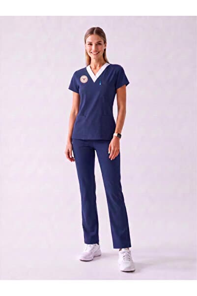 ÜÇAS UNIFORM BAŞ HEMŞİRE FORMASI TAKIM YENİ YÖNETMELİĞE UYGUN PATRIOT BLUE