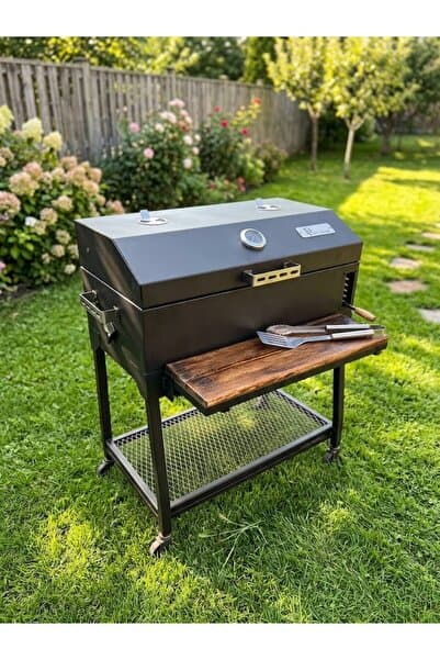 DT DEFNE TASARIM Defne Barbekü Mangal Ayarlanabilir Ateş Tepsili Barbekü DT080