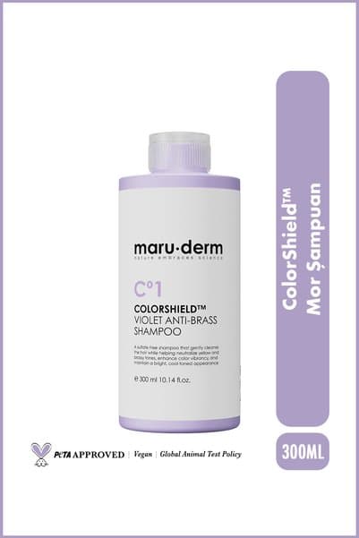 Maru.Derm ColorShield™ Mor Şampuan – Turunculaşma Karşıtı ve Sarı Saç Ton Dengeleyici Mor Şampuan 300 ML