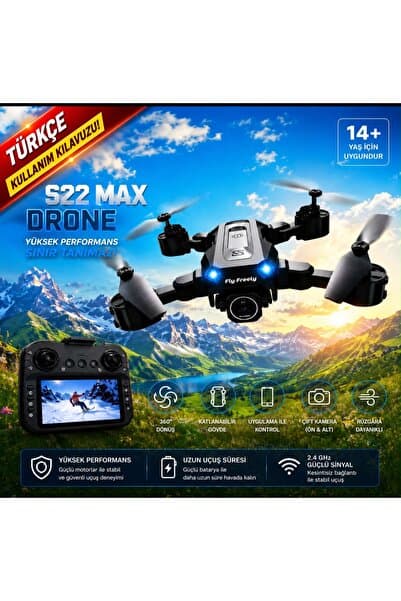 ROSE TEKNOLOJİ S22MAX DRONE EKRANLI KUMANDA TEK TUŞLA GERİ GELME ÇİFT BATARYALI UYGULAMA KONTROLLÜ TAŞIMA ÇANTANLI DRONE
