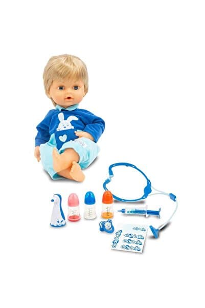 Cicciobello Çok Hastayım | 42 cm Hasta Et Bebek + Doktor Aksesuar Seti | Yanakları Kızaran Bebek