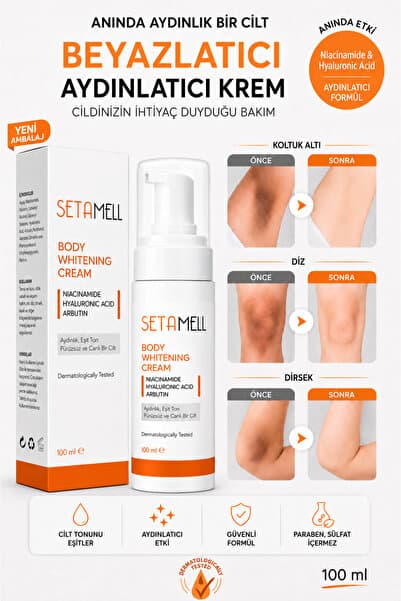 Setamell Koltuk Altı-diz-dirsek Ve Bikini Bölgesi Cilt Beyazlatıcı Krem 100 ml Skin Whitening Cream