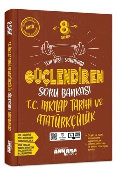 Ankara Yayıncılık 8. Sınıf Güçlendiren T.c. Inkılap Tarihi Ve Atatürkçülük Soru Bankası Ankara Yayın