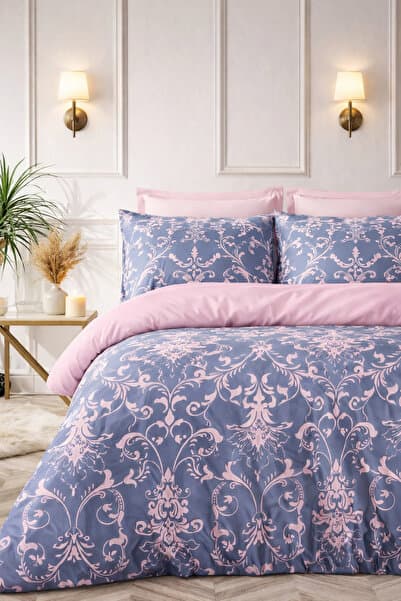 Always Çarşafı Lastikli Çift Taraflı Çift Kişilik Nevresim Takımı Motif