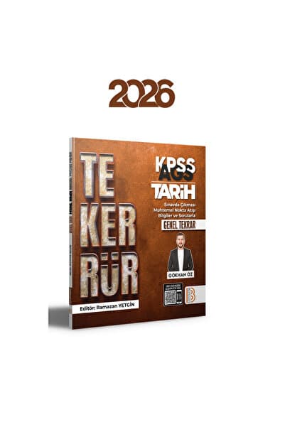 Benim Hocam Yayınları 2026 TEKERRÜR KPSS AGS Tarih Genel Tekrar