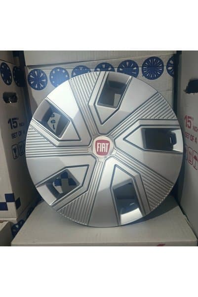 Universal 15 inç Fiat Egea / Linea / Punto / Doblo / Fiorino Uyumlu Jant Kapağı 4'lü Takım Amblem Hediyeli