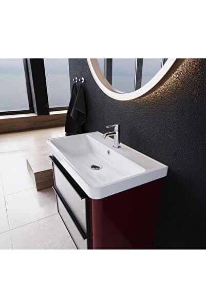 TURKUAZSERAMİK Turkuaz Cerastyle Luna 80*46 cm Etajerli Damlalıklı Lavabo