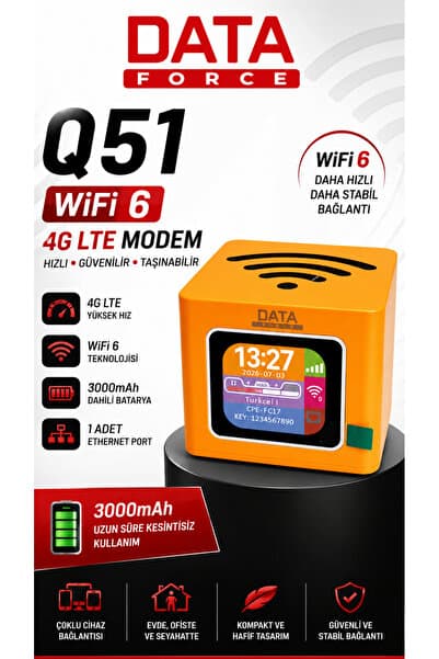 DataForce Q51 4G LTE WİFİ6 TEK PORTLU ROUTER MODEM