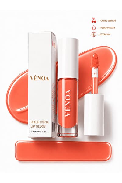 Venoa VÉNOA Peach Coral Nude Glow Lip Gloss
