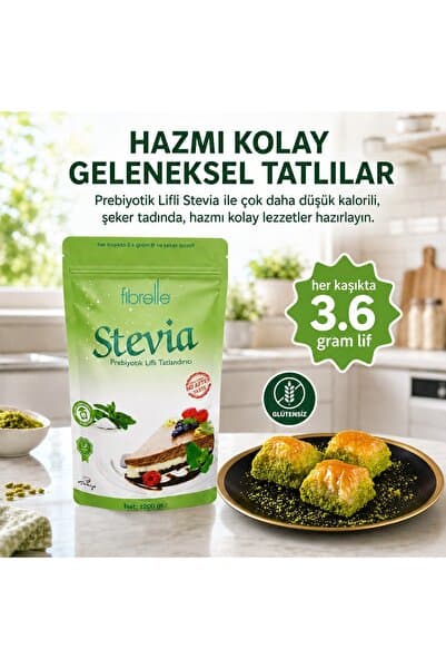 Fibrelle Prebiyotik Lifli Stevia Lı Tatlandırıcı 1200g Ambalaj