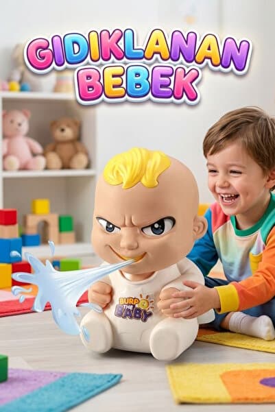Tıfıl Toys Gıdıkla Ama Islanma! Su Püskürtme Sesli Pilli Eğitici Heyecan Dolu Bebekli Oyuncak Aile Oyunu