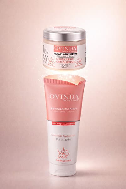 Ovinda Leke ve Kararma Karşıtı Aydınlatıcı Yüz Vücut Kremi C ve E Vitamini Kuşburnu Yağı 100 ml