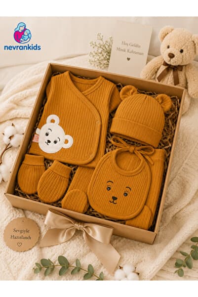 nevrankids Bear Minimal 5’li Hastane Çıkışı Seti