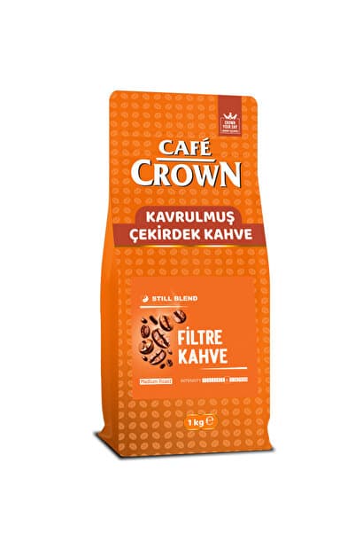 Cafe Crown Filtre Çekirdek Kahve 1kg (Medium Roast, Still Blend,Filtre Kahve Kullanımlarına Özel)