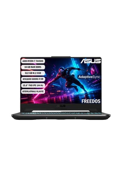 ASUS TUF Gaming A15 AMD Ryzen 7 7445HS 16GB 512GB SSD RTX3050 15.6" FHD Freedos FA506NCG-HN286