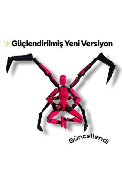 OEMPLUS Eklemli Hareketli Pozlanabilir Dummy Aksiyon Figürü T13 Örümcek Fuşya Pembe