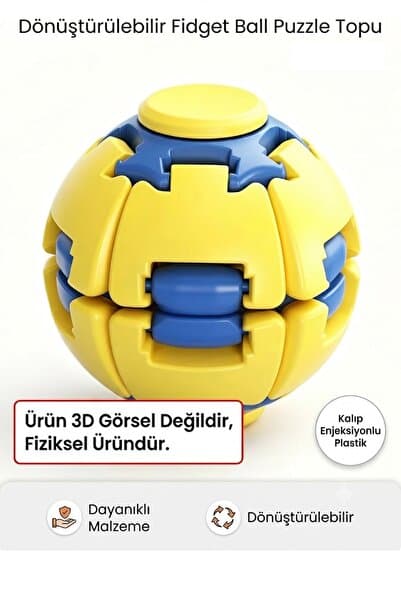 qoquland Orijinal Stres Çarkı Topu Spin Ball (3d Yazıcı Üretimi Değildir) – Karışık Renk 1 ADET