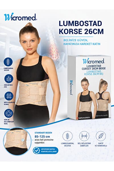 wicromed Lumbostad Lumbosakral 26cm Korse Bej Standart Fıtık Rahatlatır Lomber Disk Herni