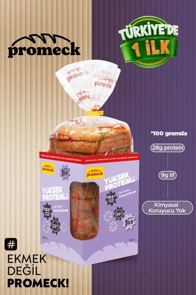 Promeck Yüksek Proteinli Çok Tahıllı Protost Ekmek 365 gr