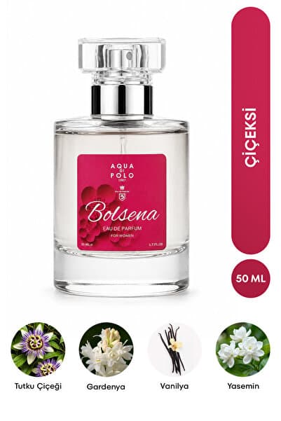 Aqua Di Polo 1987 Bolsena EDP Kadın Parfüm 100 ml | Çiçeksi | Tutku Çiçeği, Gardenya, Yasemin, Vanilya, Vetiver
