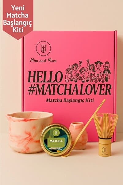 Mim and More Matcha Starter Pack - Chawan, Bambu Whisk, Chasen, Chasaku, Saf Matcha 25 Gr Matcha Başlangıç Seti