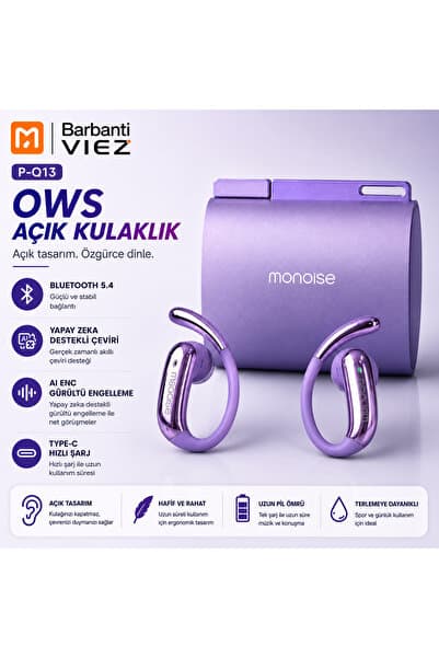 Barbanti Monoise P-Q13 Akıllı dil Çevirici kulaklık– 53 Dil Destekli, Taşınabilir ve Şık Tasarım