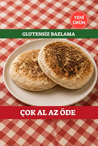 GLUTENSİZİZ by beys Karabuğday Bazlama Glutensiz 2 Adet | Mayalı, Çölyak Tüketimine Uygun Bazlama