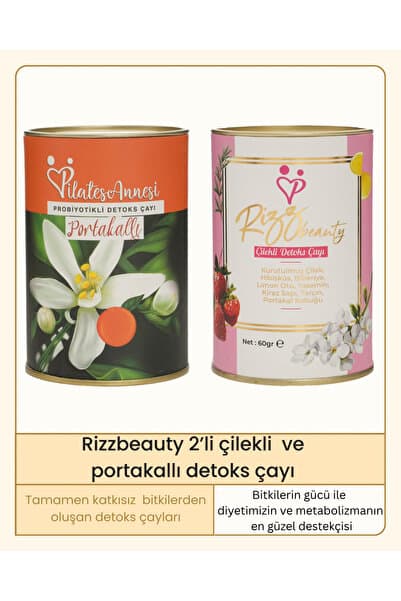 pilatesannesi 2'si Bir Arada Set Çilekli Ve Probiyotikli Portakallı Detoks Çayı