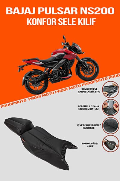 PROOFMOTO BAJAJ PULSAR NS 200 Konfor Sele Kılıf uyumlu