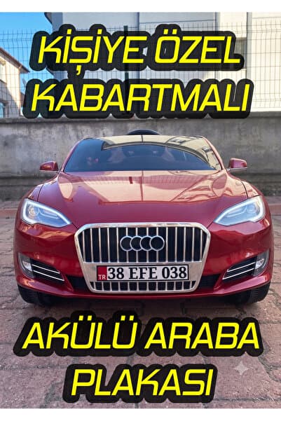 OXEROM Kişiye Özel Akülü Araba Plakası Özel Plaka 2 Adet